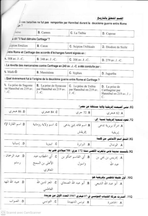 نموذج امتحان الجغرافيا كاباس 2008