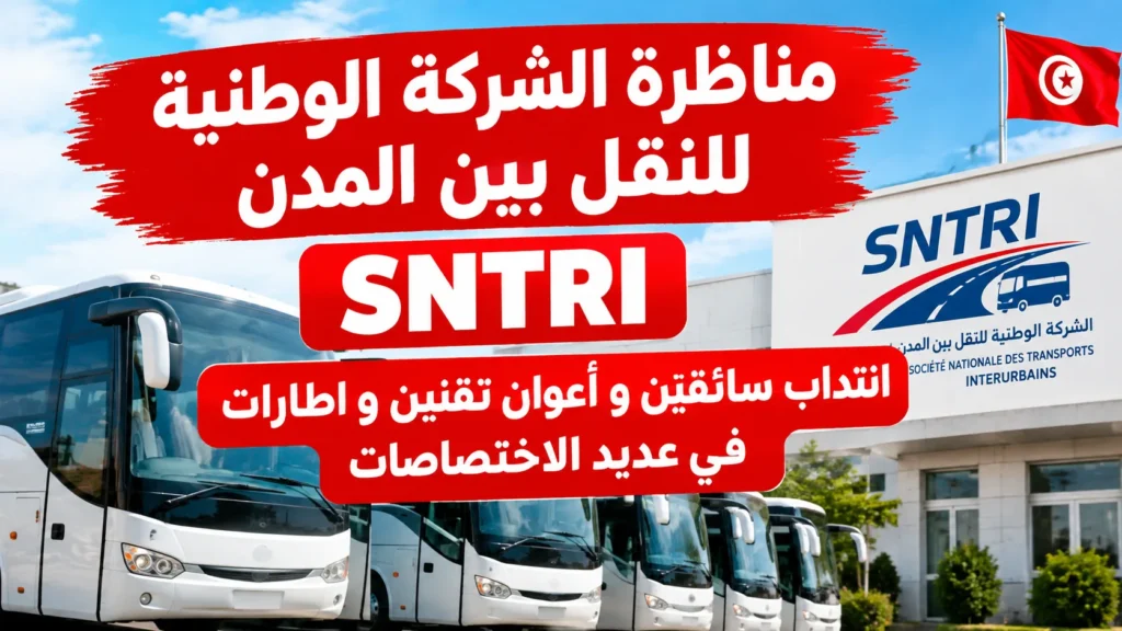 مناظرة الشركة الوطنية للنقل بين المدن SNTRI انتداب سائقين و أعوان تقنين و اطارات في عديد الاختصاصات