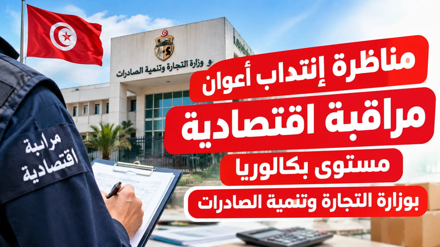 مناظرة إنتداب أعوان مراقبة اقتصادية مستوى بكالوريا بوزارة التجارة وتنمية الصادرات