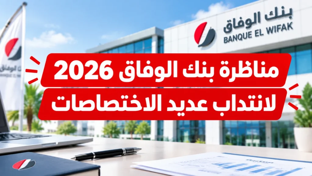 مناظرة بنك الوفاق 2026 لانتداب عديد الاختصاصات: آخر أجل للتسجيل 16 نوفمبر 2026