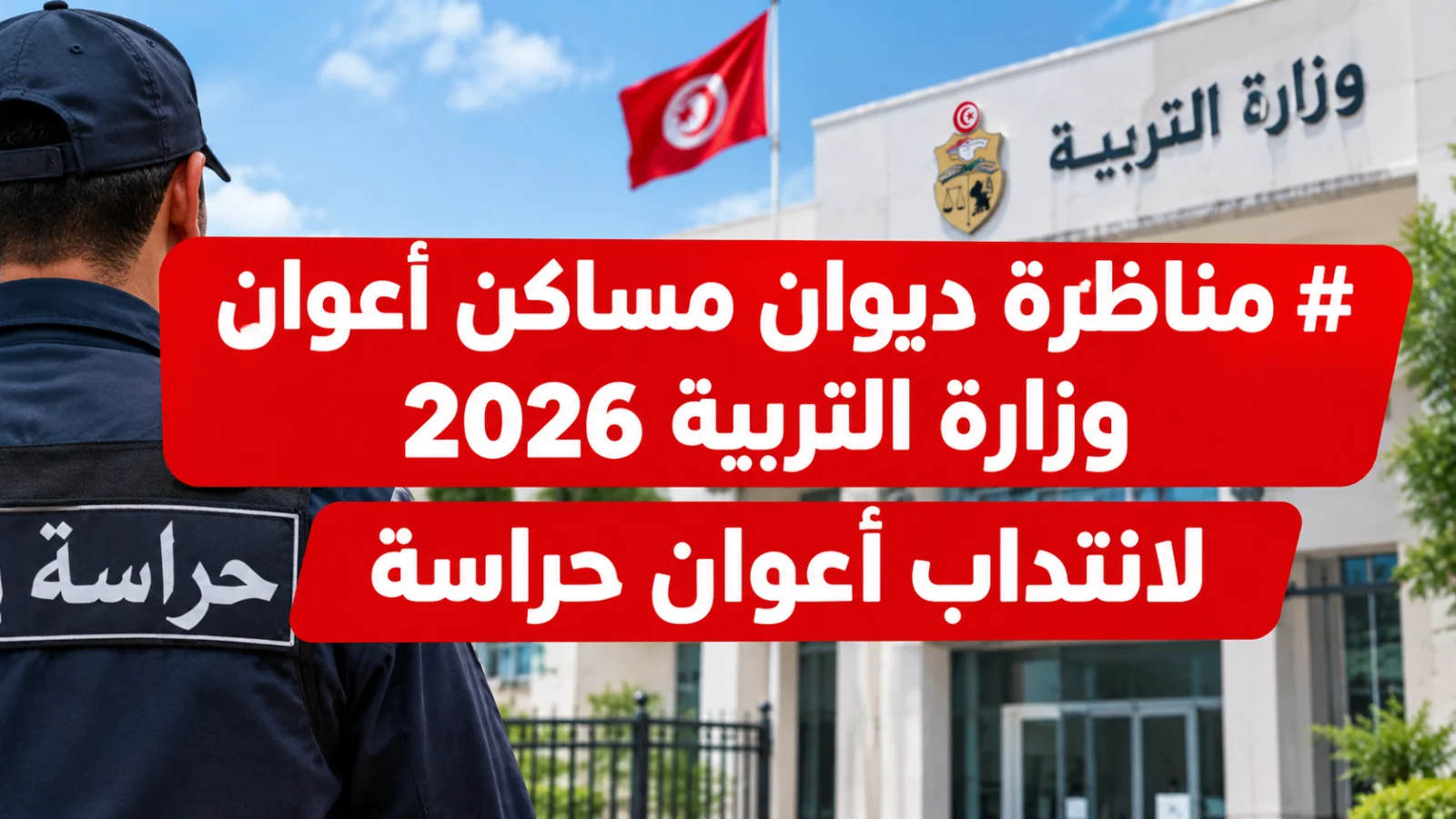 مناظرة ديوان مساكن أعوان وزارة التربية 2026 لانتداب أعوان حراسة