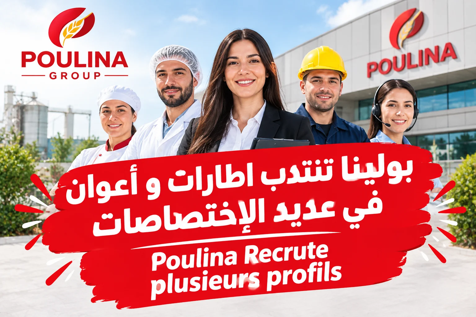بولينا تنتدب اطارات و أعوان في عديد الإختصاصات / Poulina Recrute plusieurs profils